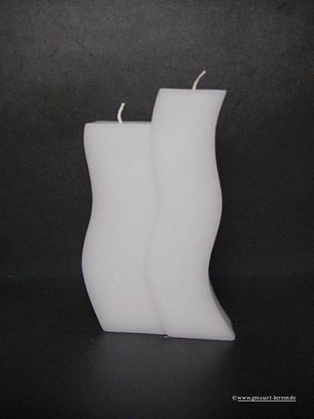 Kerzenrohling Sonderform " große Doppel-Welle"